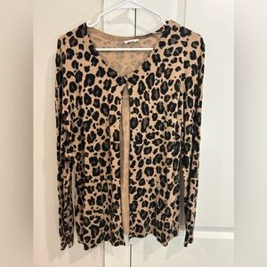 GAP leopard cardigan. Large